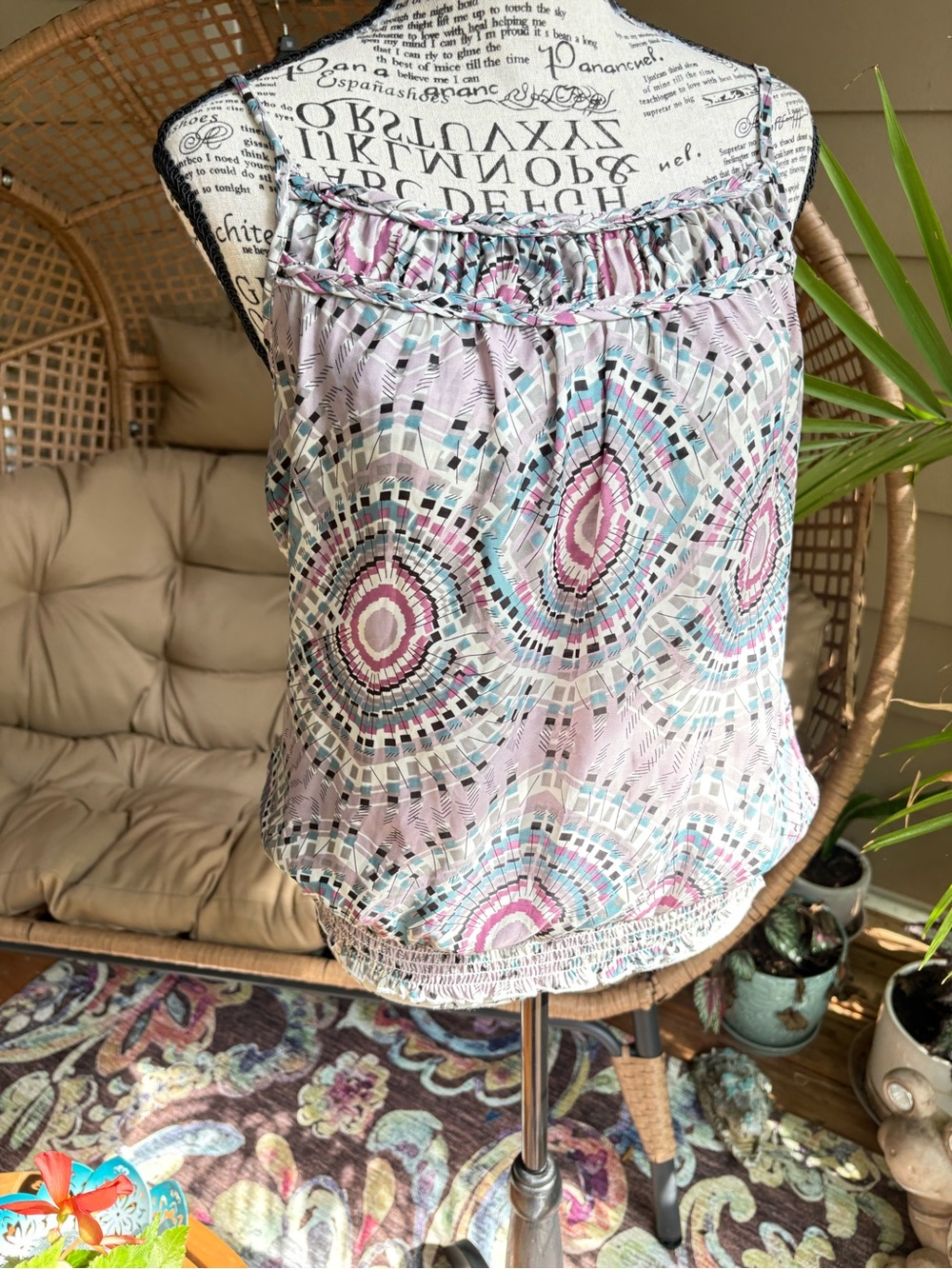 FANG Natural Straw Tote with Yellow Accent